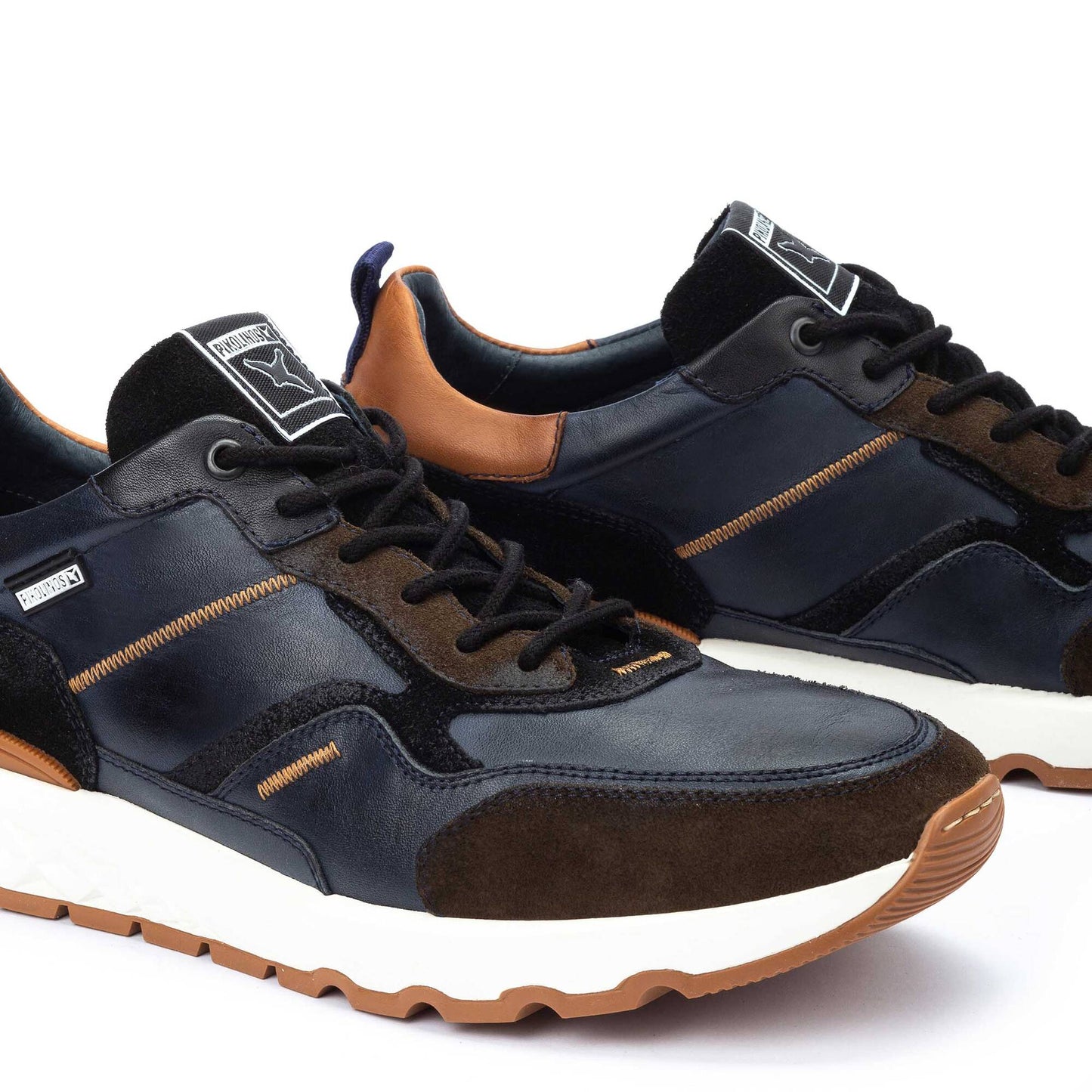 Pikolinos Men's Aranda M8R-8374C1 Leather Lace-Up Sneakers Blue