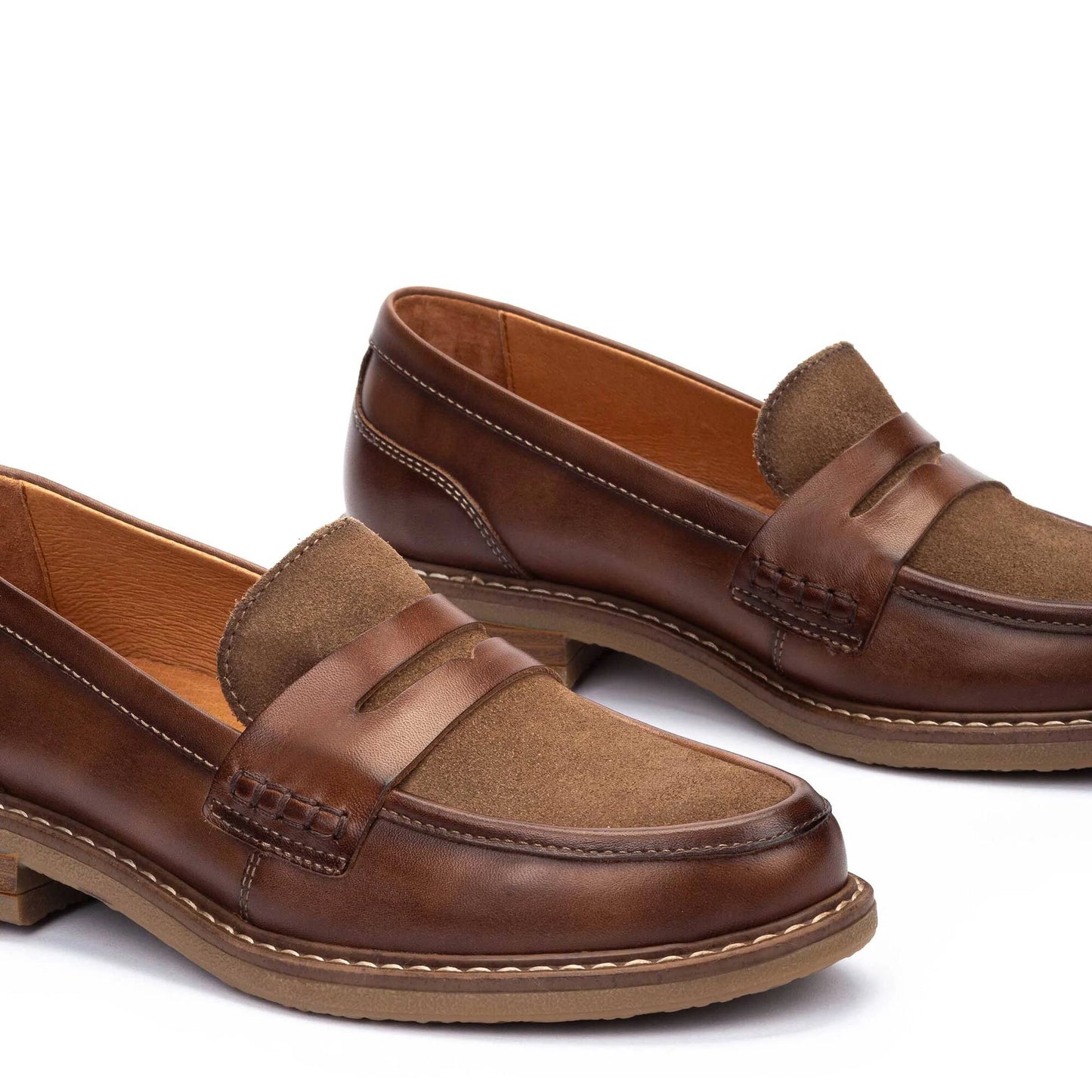 Pikolinos Women's Aldaya W8J-3541C6 Leather Loafer Shoes Topo Brown