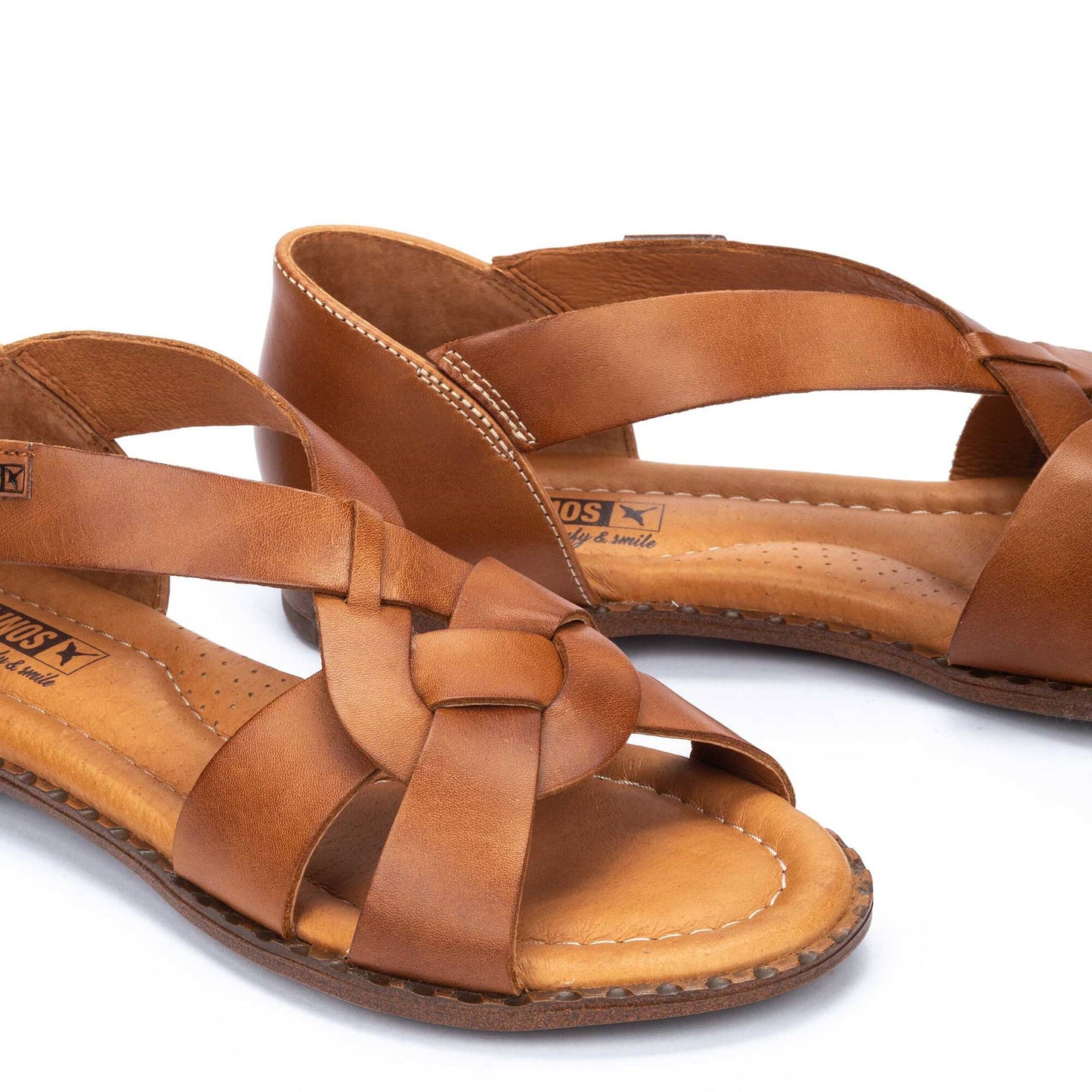 Pikolinos Women's W0X-0812 Algar Leather Sandals Brandy Brown