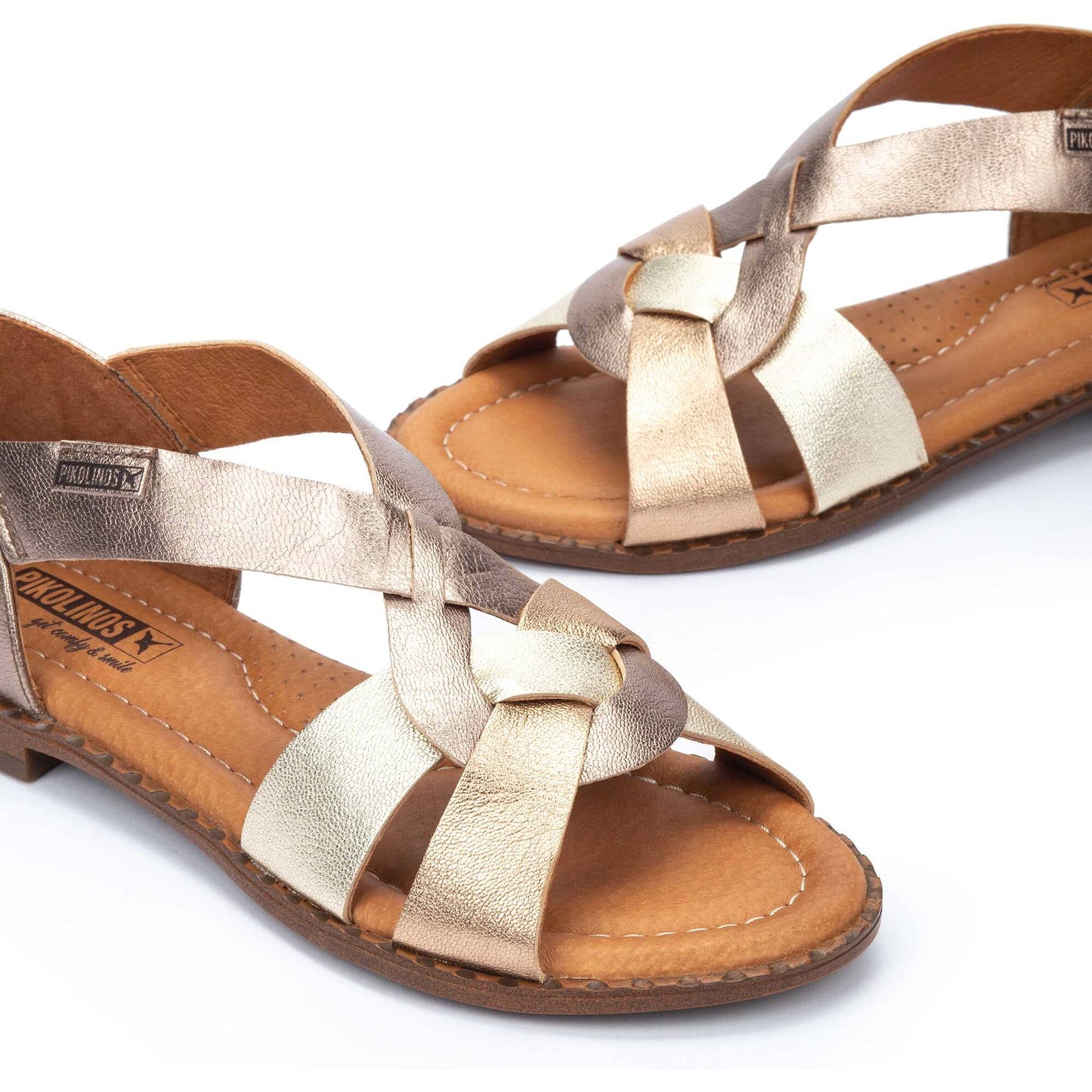 Pikolinos Women's W0X-0812CLC1 Algar Leather Sandals Stone