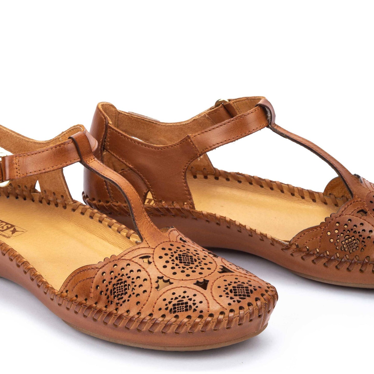 Pikolinos Women's 655-0734 P. Vallarta Leather Sandals Brandy Brown