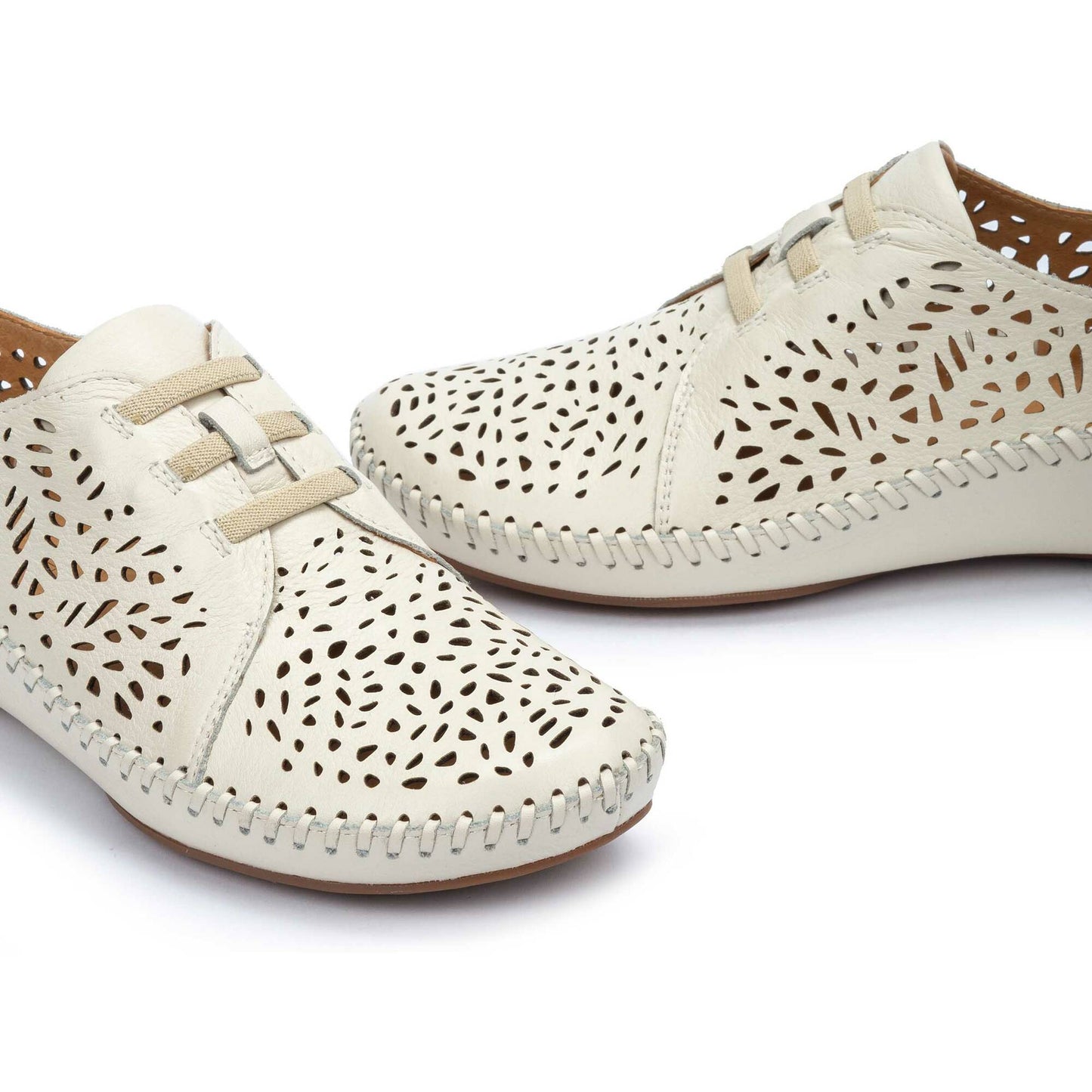 Pikolinos Women's P. Vallarta 655-4783 Leather Shoes Nata White