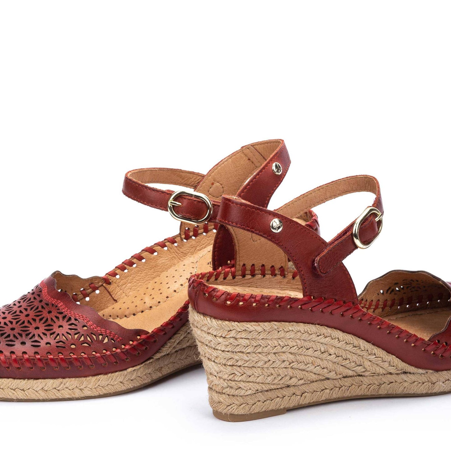 Pikolinos Women's W9Y-1508 Vila Jute Leather Wedge Sandals Sandia