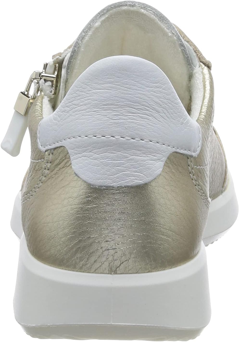 Ara Women's 1223901 Roma Leather Sneakers Metallic Platinum White