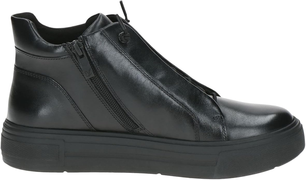 Caprice Women's 9-25150-43 Casual Leather Mid Trainers Black Nappa