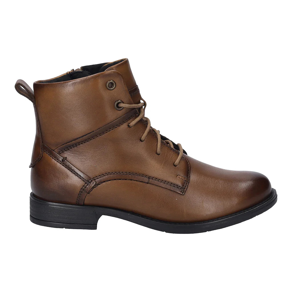 Josef Seibel Women's Simona 05 Casual Leather Ankle Boots Cognac Brown