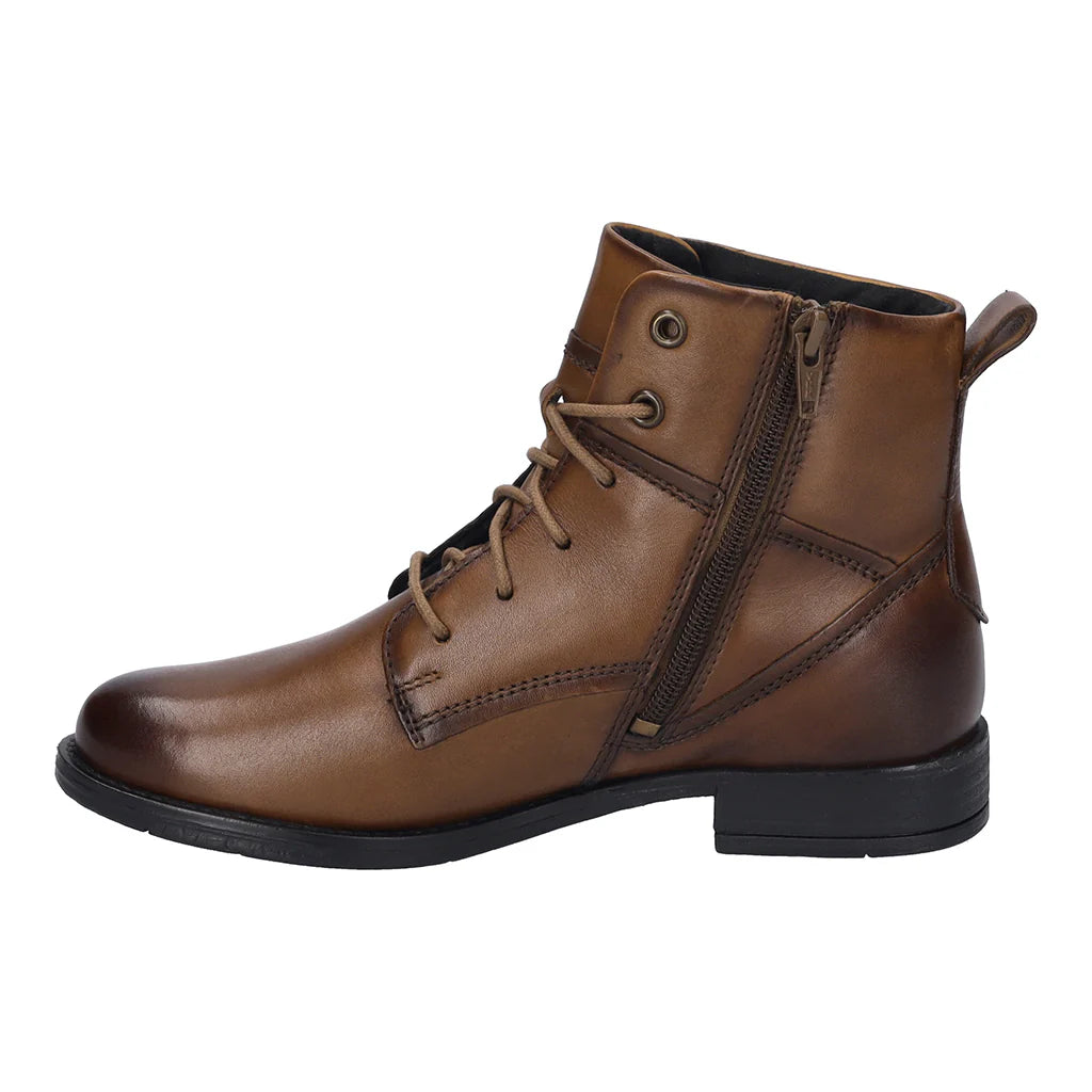 Josef Seibel Women's Simona 05 Casual Leather Ankle Boots Cognac Brown