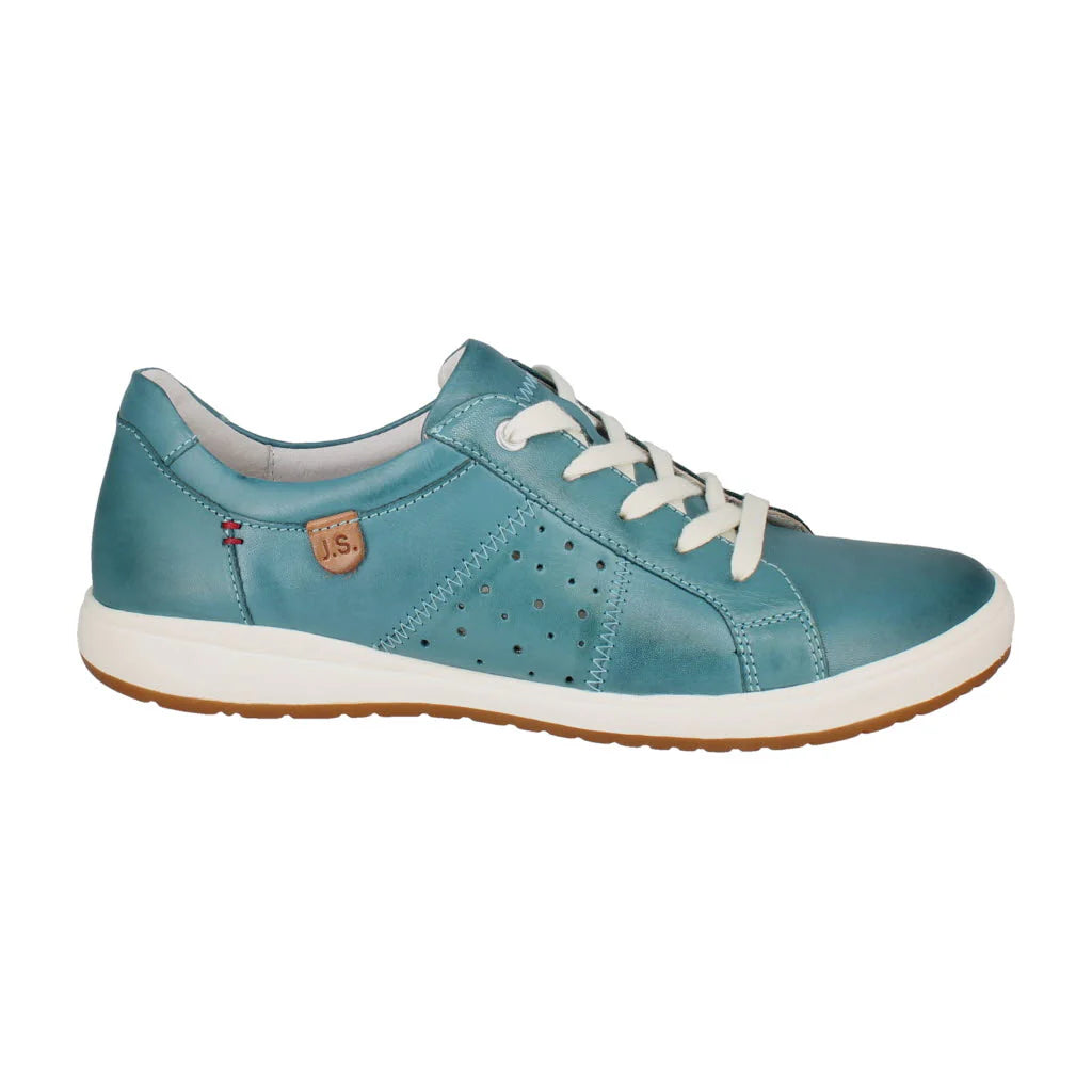Josef Seibel Women's Caren 01 Casual Leather Trainers Azur Blue