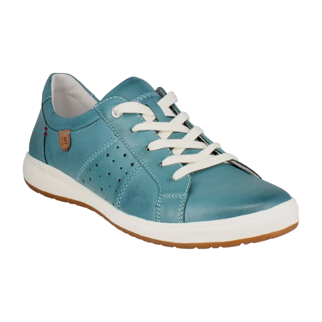 Josef Seibel Women's Caren 01 Casual Leather Trainers Azur Blue