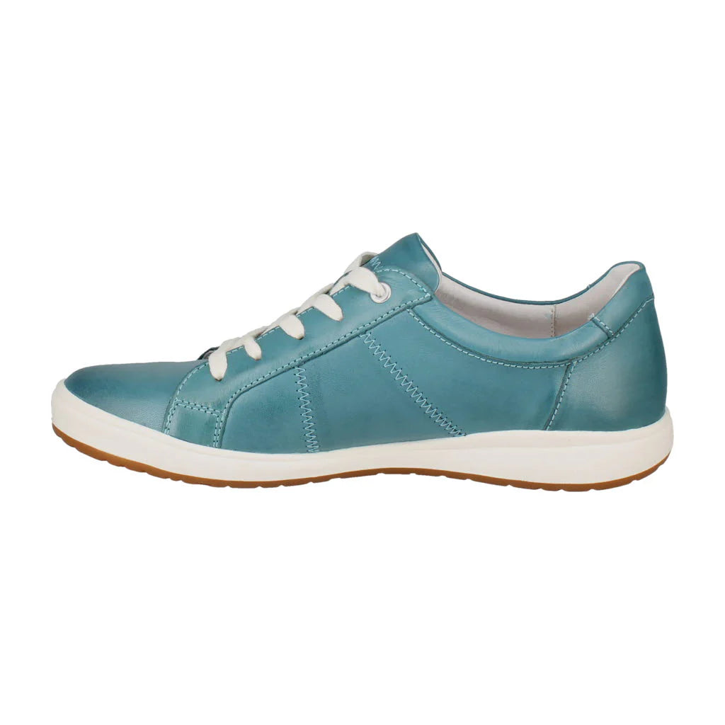 Josef Seibel Women's Caren 01 Casual Leather Trainers Azur Blue