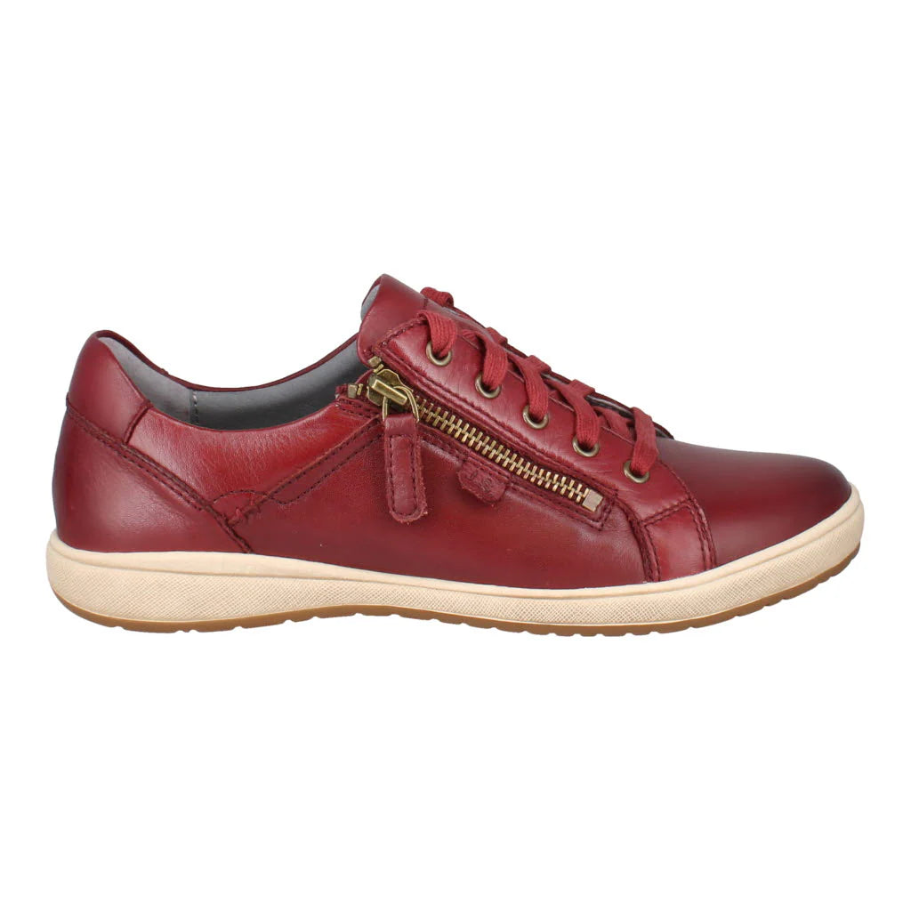 Josef Seibel Women's Caren 12 Leather Fashion Trainers Bordo Red