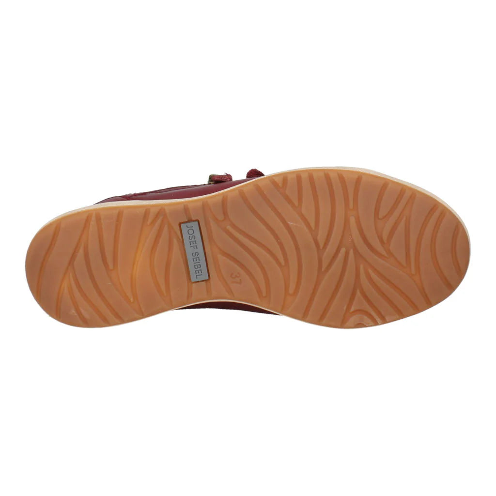 Josef Seibel Women's Caren 12 Leather Fashion Trainers Bordo Red