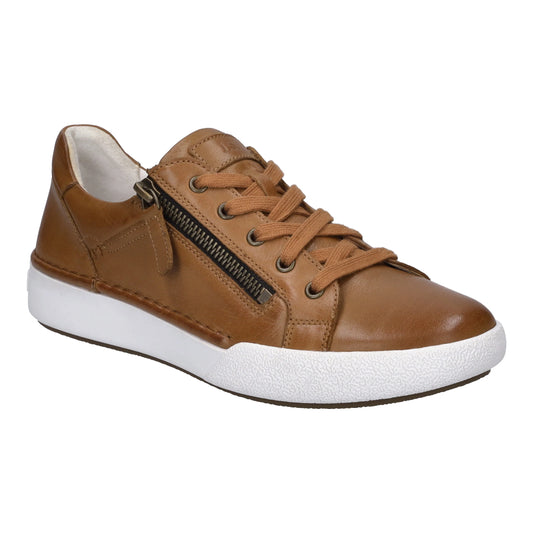 Josef Seibel Women's Claire 03 Casual Leather Trainers Camel Brown