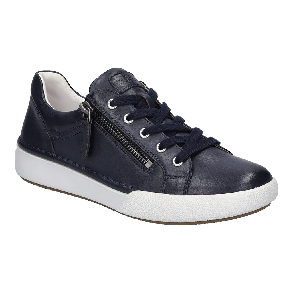 Josef Seibel Women's Claire 03 Casual Leather Trainers Indigo Blue
