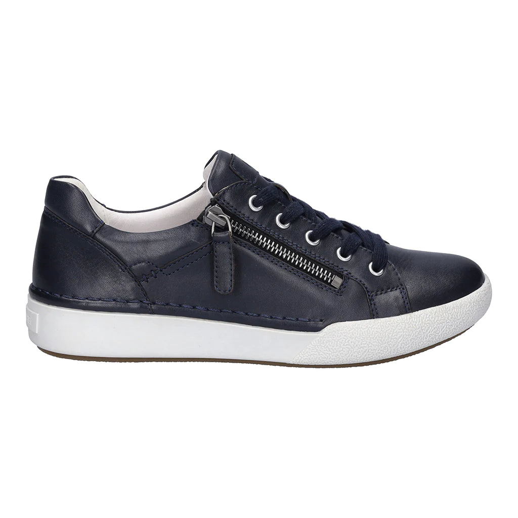 Josef Seibel Women's Claire 03 Casual Leather Trainers Indigo Blue