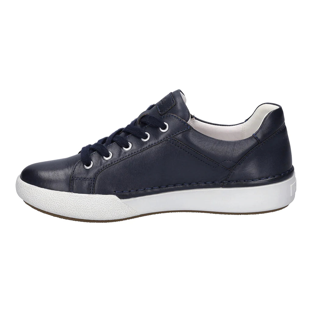Josef Seibel Women's Claire 03 Casual Leather Trainers Indigo Blue