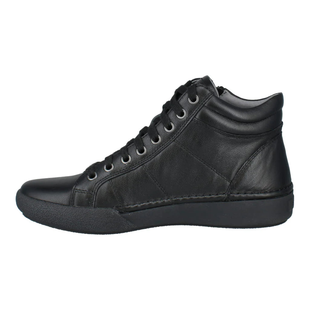 Josef Seibel Women's Claire 11 Casual Leather Trainers Boots Black