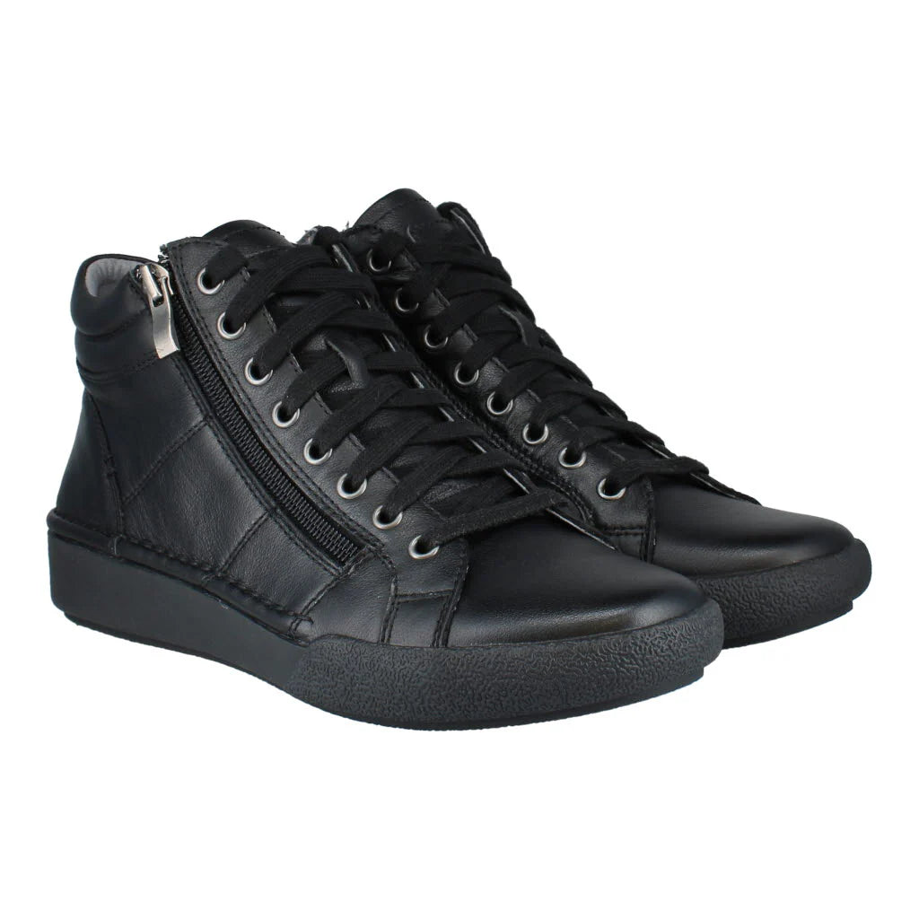 Josef Seibel Women's Claire 11 Casual Leather Trainers Boots Black