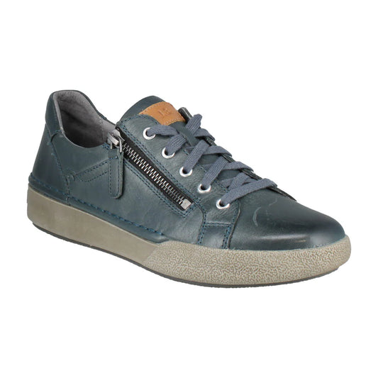 Josef Seibel Women's Claire 13 Casual Leather Trainers Ocean Blue