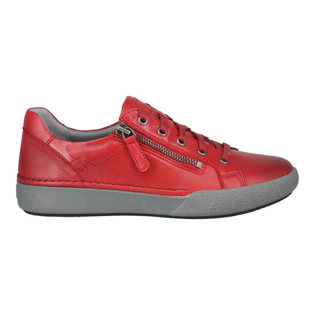 Josef Seibel Women's Claire 13 Casual Leather Trainers Hibiscus Red