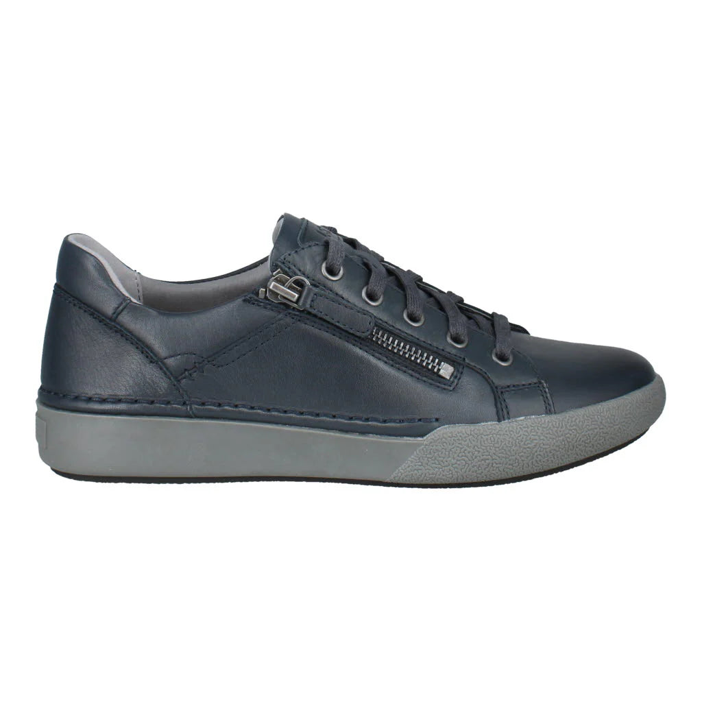 Josef Seibel Women's Claire 13 Casual Leather Trainers Indigo Blue