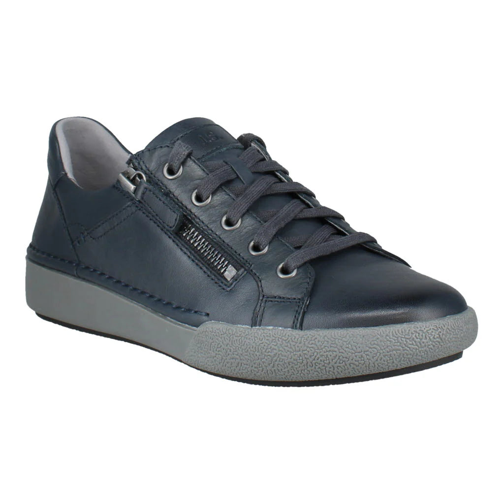 Josef Seibel Women's Claire 13 Casual Leather Trainers Indigo Blue