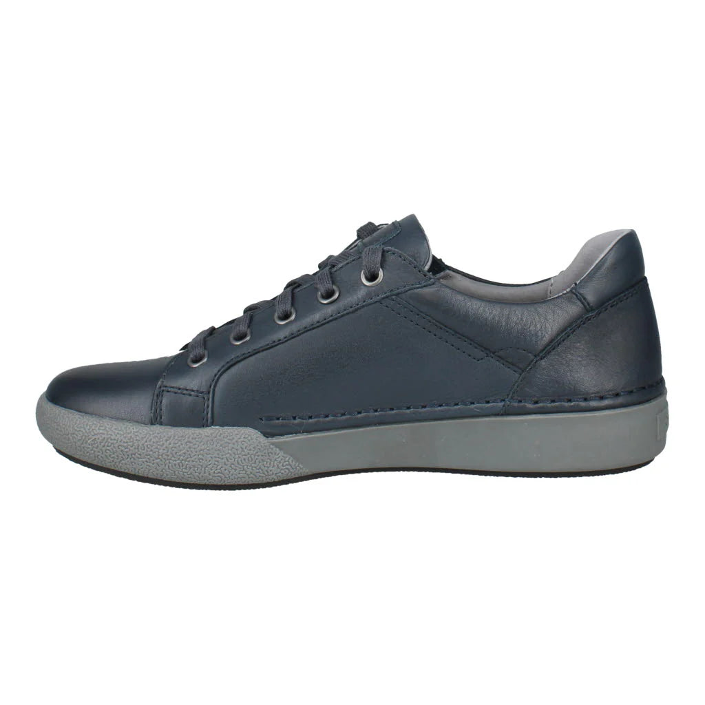 Josef Seibel Women's Claire 13 Casual Leather Trainers Indigo Blue