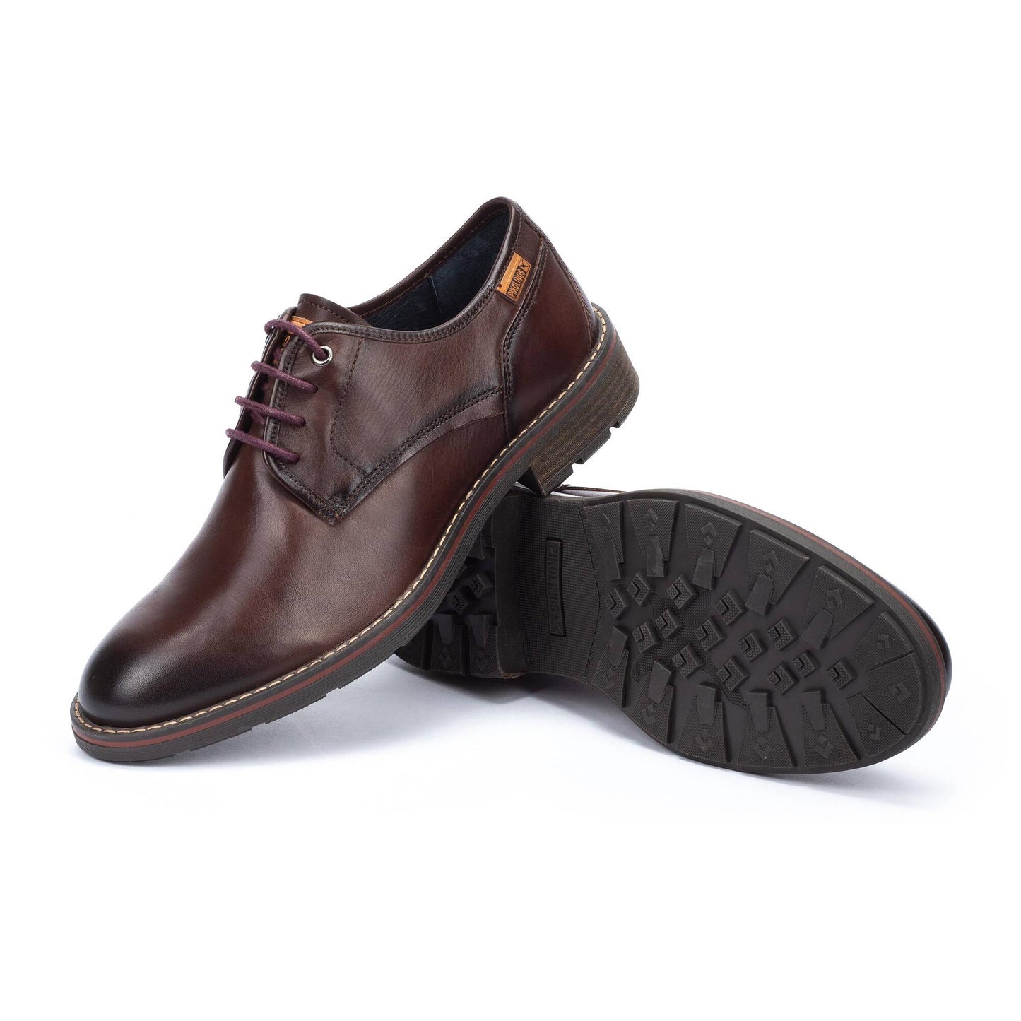 Pikolinos Men's York M2M-4178ST Leather Lace-Up Shoes Olmo Brown