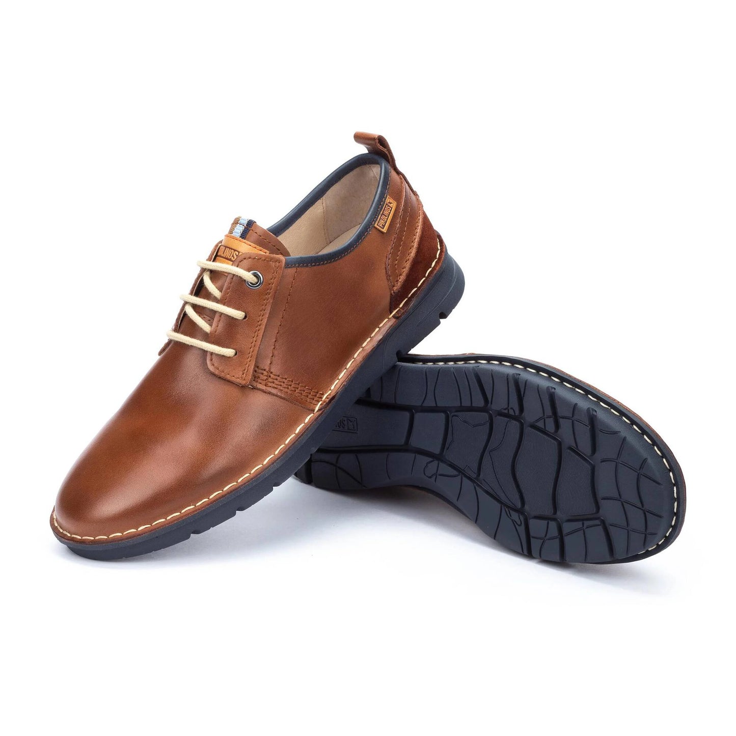Pikolinos Men's Rivas M3T-4232C1 Leather Lace-Up Shoes Cuero Brown