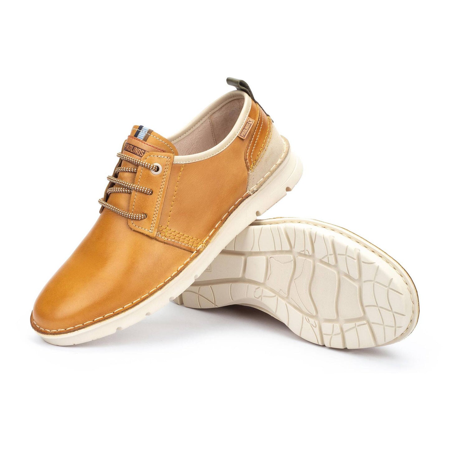Pikolinos Men's Rivas M3T-4232C1 Leather Lace-Up Shoes Cheddar Yellow