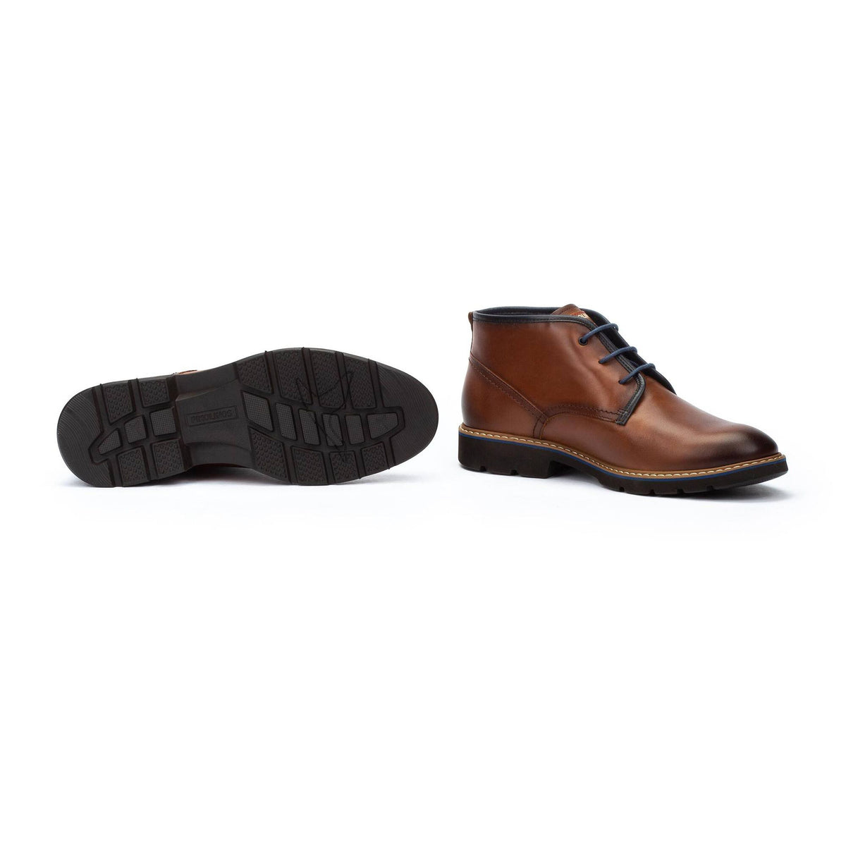 Pikolinos Men's Alarcon M7D-8054C1 Leather Lace-Up Ankle Boots Cuero Brown