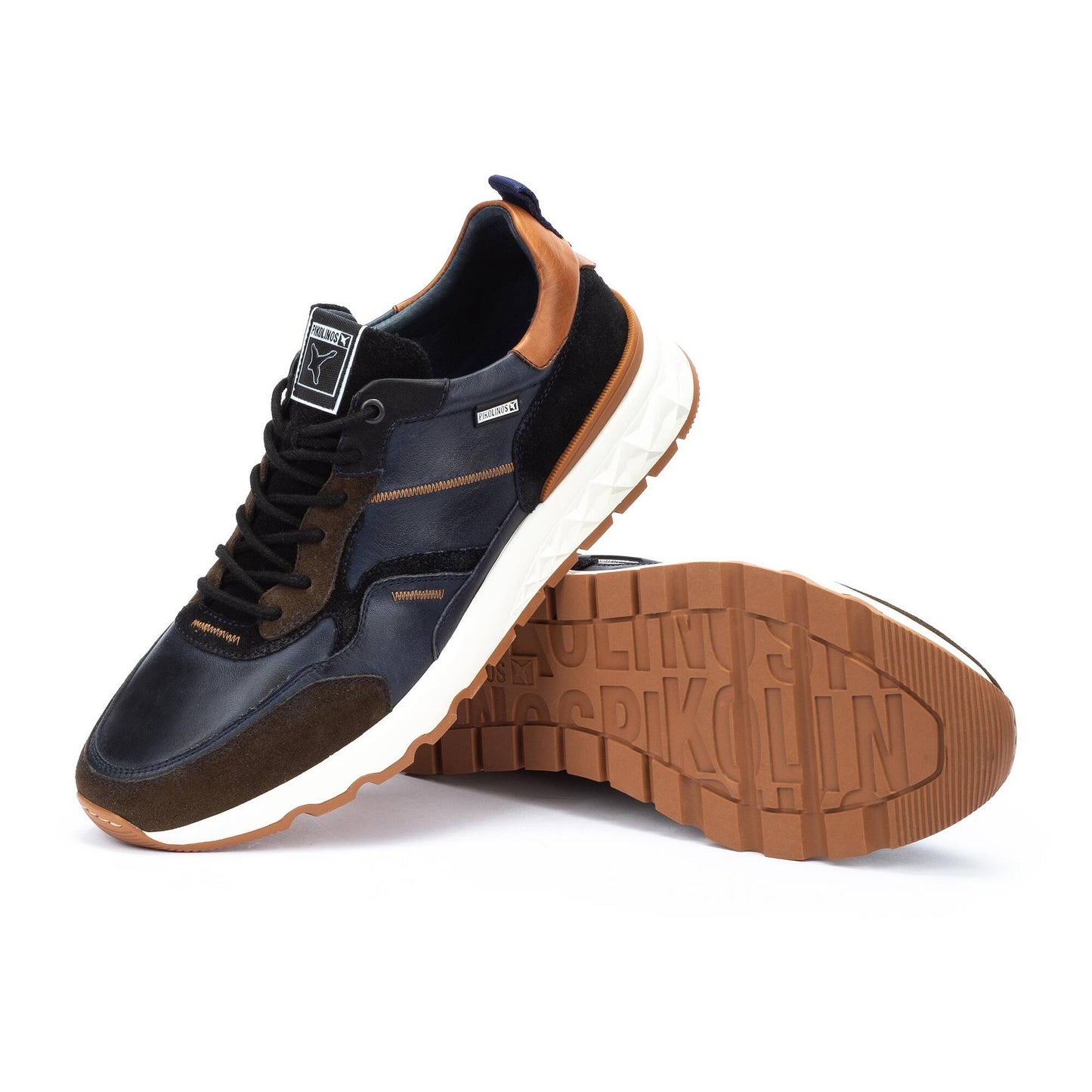 Pikolinos Men's Aranda M8R-8374C1 Leather Lace-Up Sneakers Blue