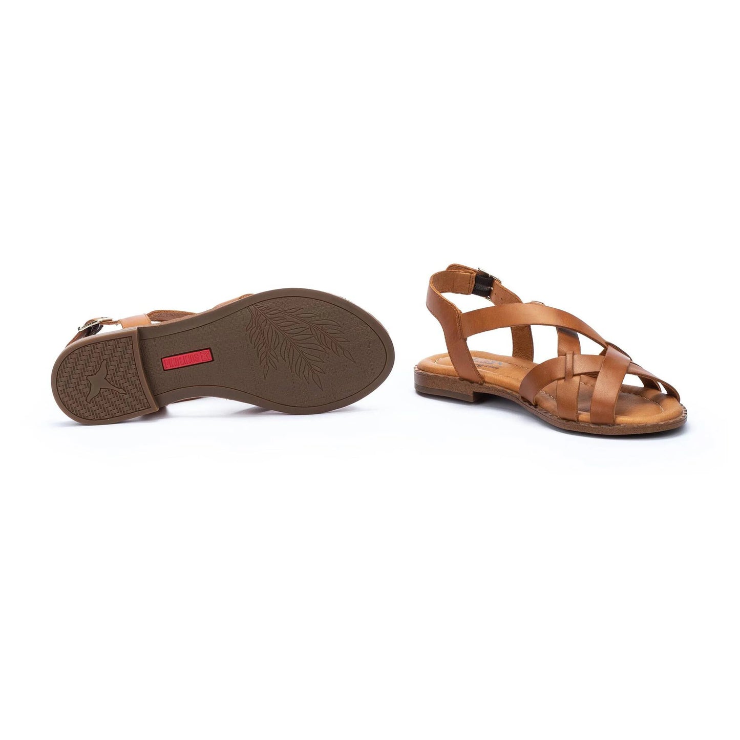 Pikolinos Women's Algar W0X-0556ST Leather Sandals Brandy Brown
