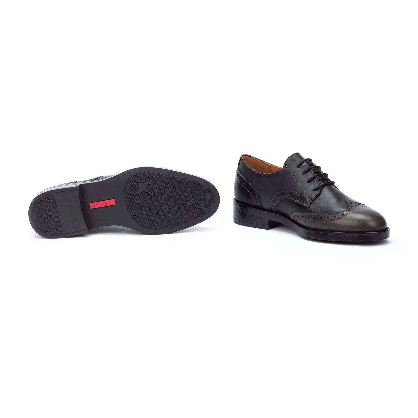 Pikolinos Women's Puertollano W3C-4868C1 Leather Blucher Shoes Lead Black