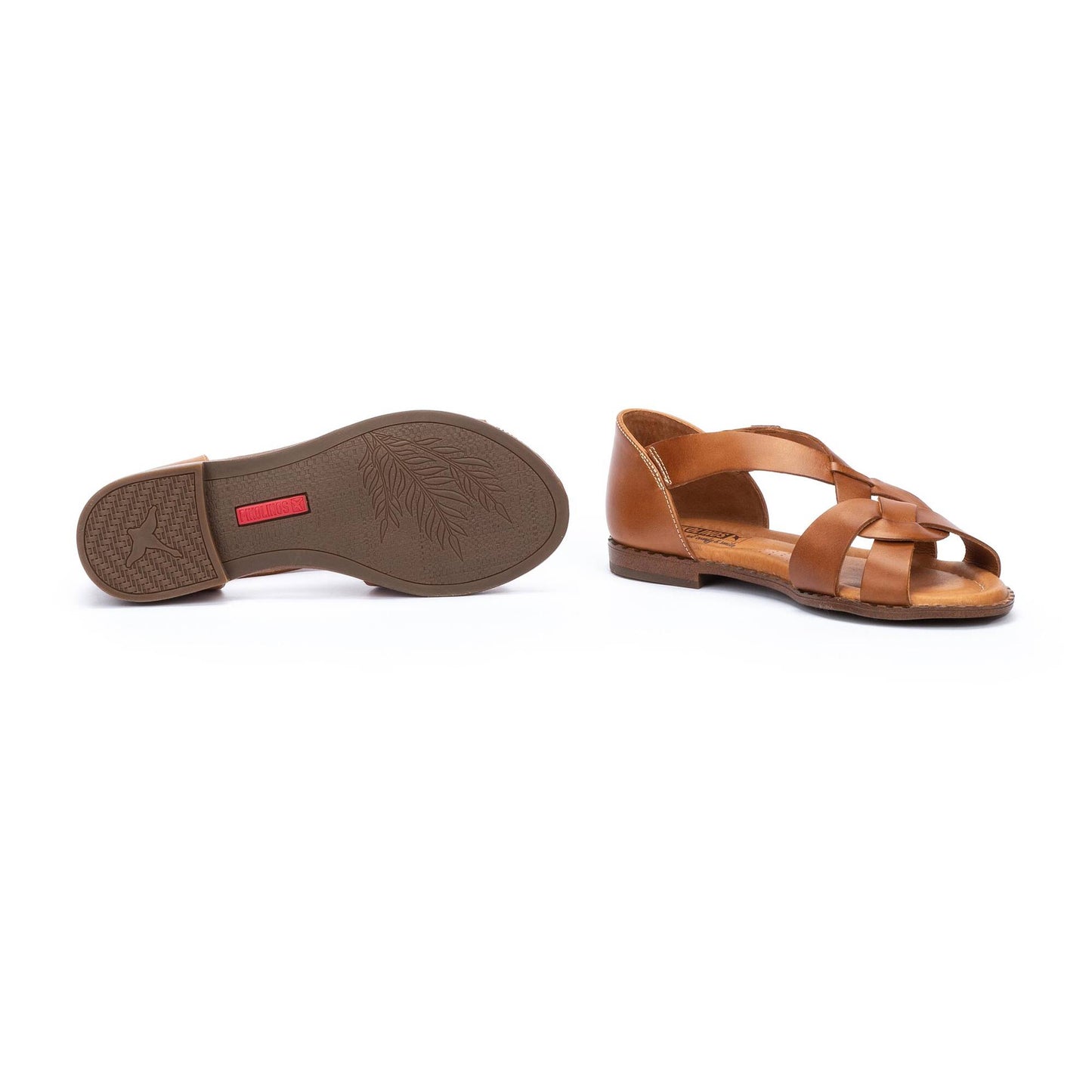 Pikolinos Women's W0X-0812 Algar Leather Sandals Brandy Brown