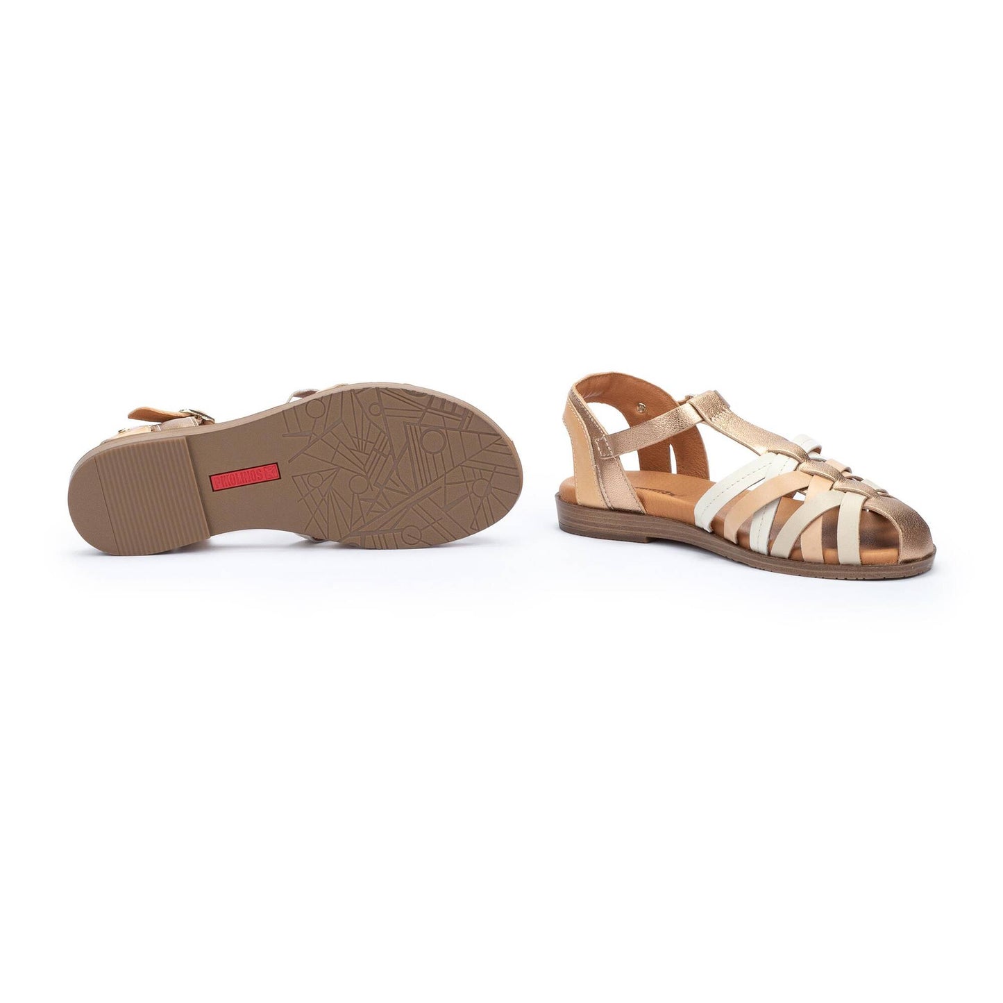 Pikolinos Women's W8Q-0803CLC1 Formentera Leather Sandals Champagne