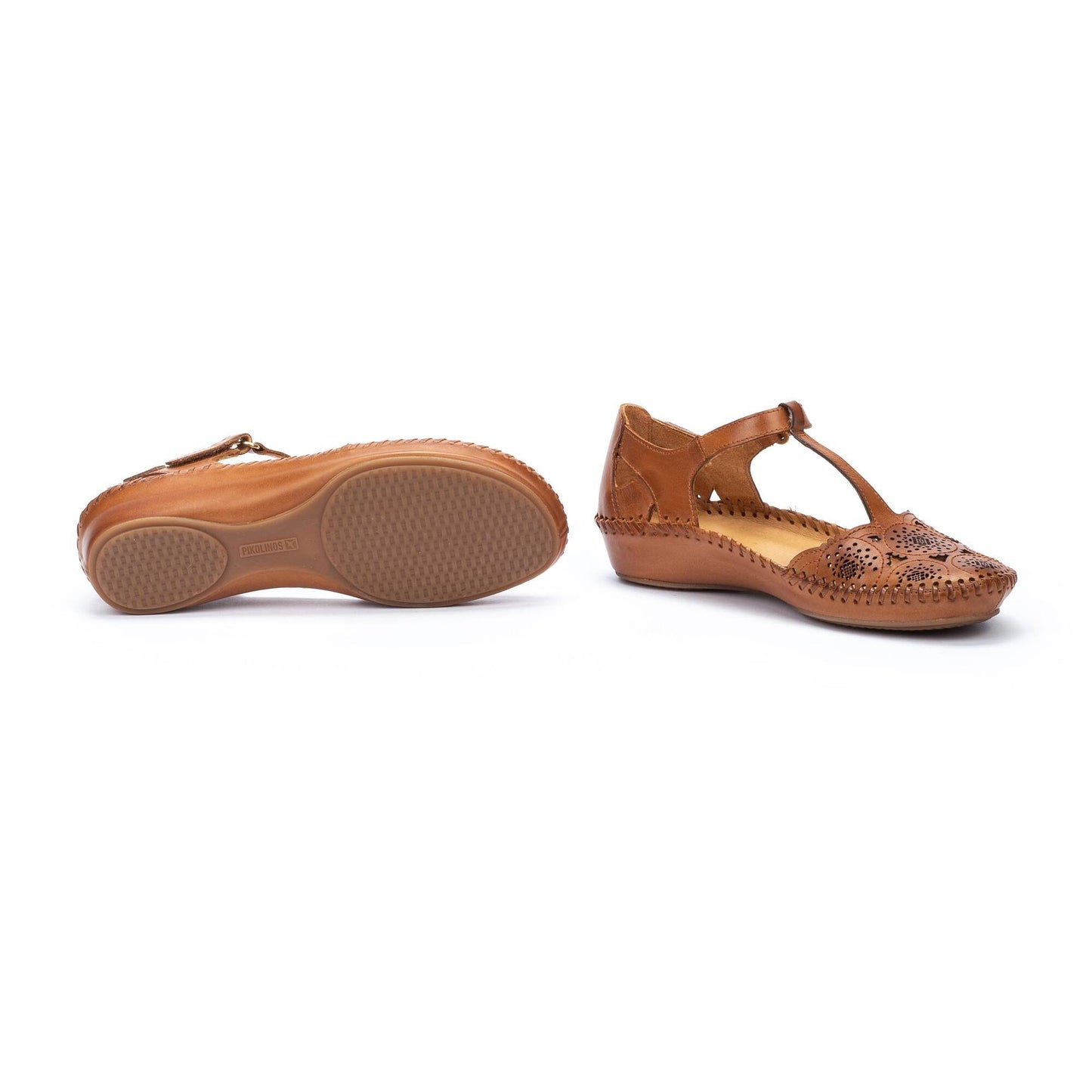 Pikolinos Women's 655-0734 P. Vallarta Leather Sandals Brandy Brown