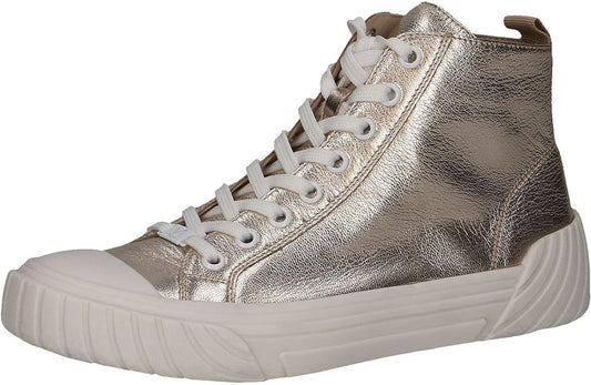 Caprice Women's 9-25250-42 Casual Leather Trainers Platinum Metallic