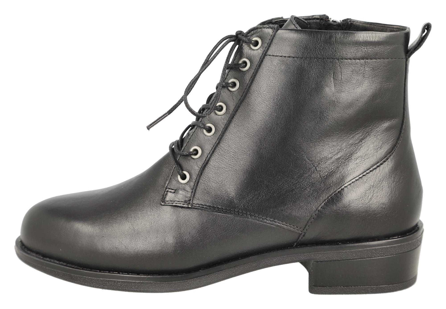 DB Wider Fit Women's Starshine Leather Ankle Boots Black