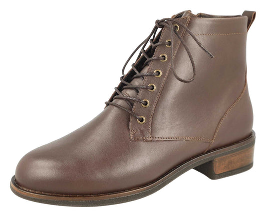 DB Wider Fit Women's Starshine Leather Ankle Boots Brown