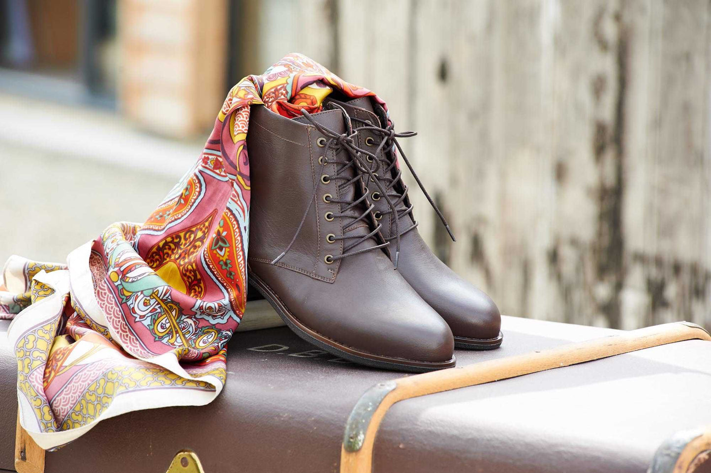 DB Wider Fit Women's Starshine Leather Ankle Boots Brown