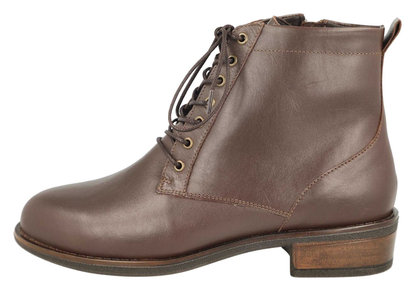 DB Wider Fit Women's Starshine Leather Ankle Boots Brown