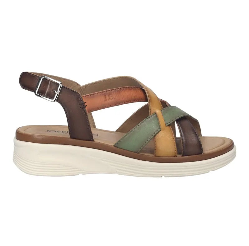Josef Seibel Women's Sevran 07 Sandals in Green Multi