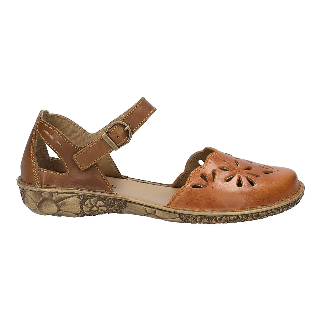 Josef Seibel Women's Rosalie 04 Leather Closed Toe Sandals Orange