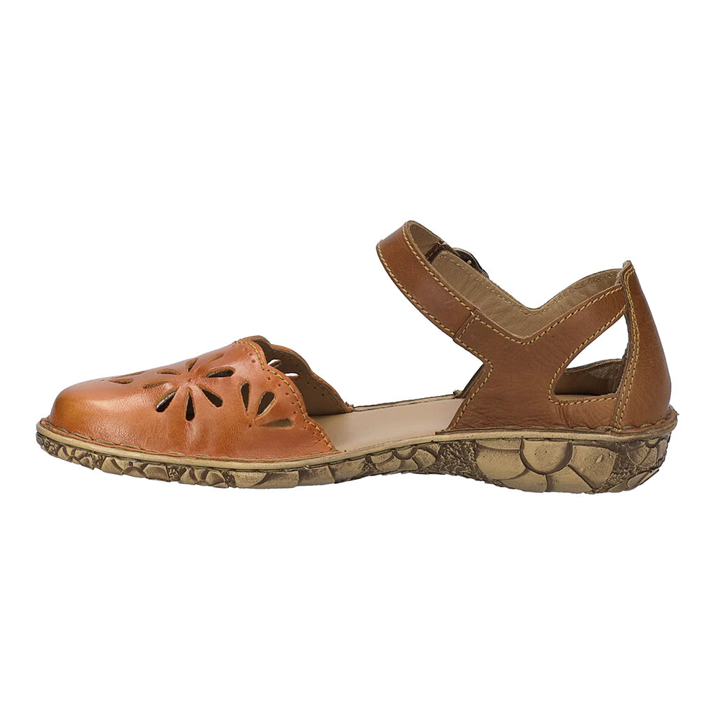 Josef Seibel Women's Rosalie 04 Leather Closed Toe Sandals Orange