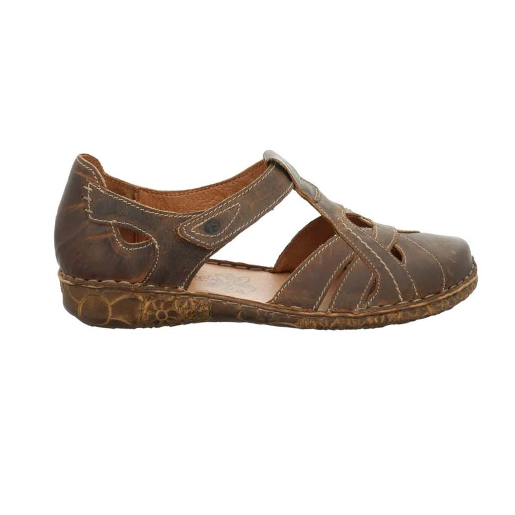 Josef Seibel Women's Rosalie 29 Leather Closed Toe Sandals Brandy Brown