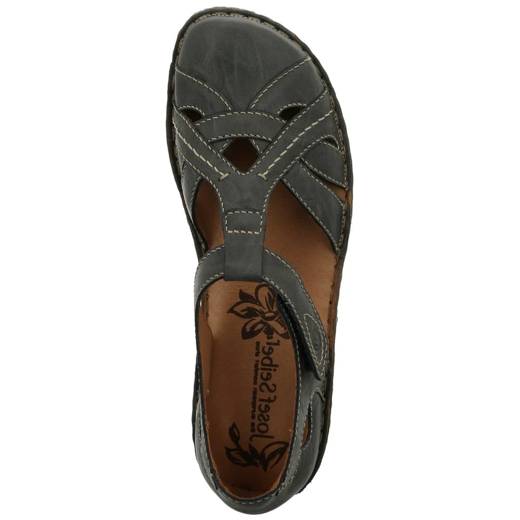 Josef Seibel Women's Rosalie 29 Leather Closed Toe Sandals Jean Blue