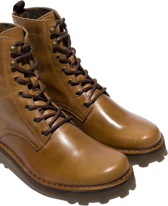 Fly London Men's TARK128FLY Leather Ankle Boots Camel Brown