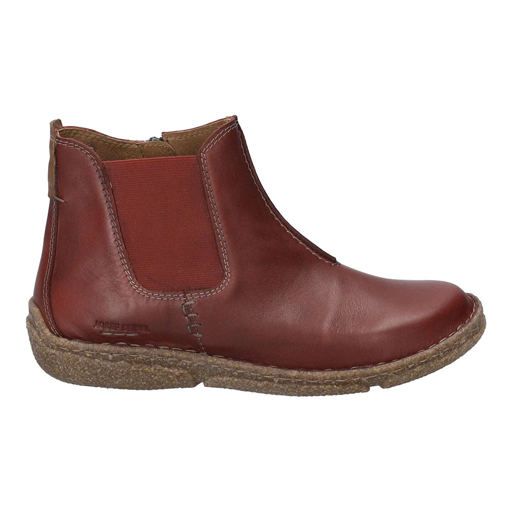 Josef Seibel Women's Neele 68 Leather Ankle Boots Hibiscus Red