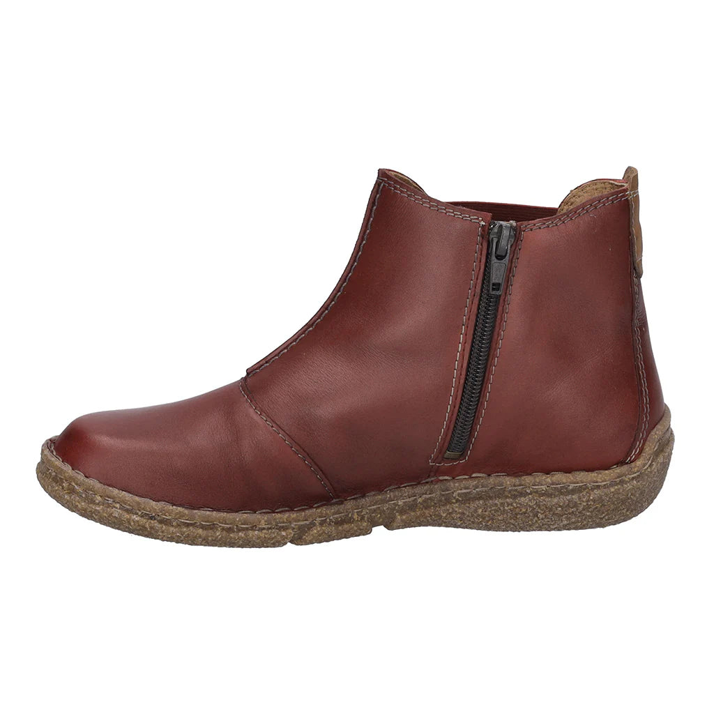 Josef Seibel Women's Neele 68 Leather Ankle Boots Hibiscus Red
